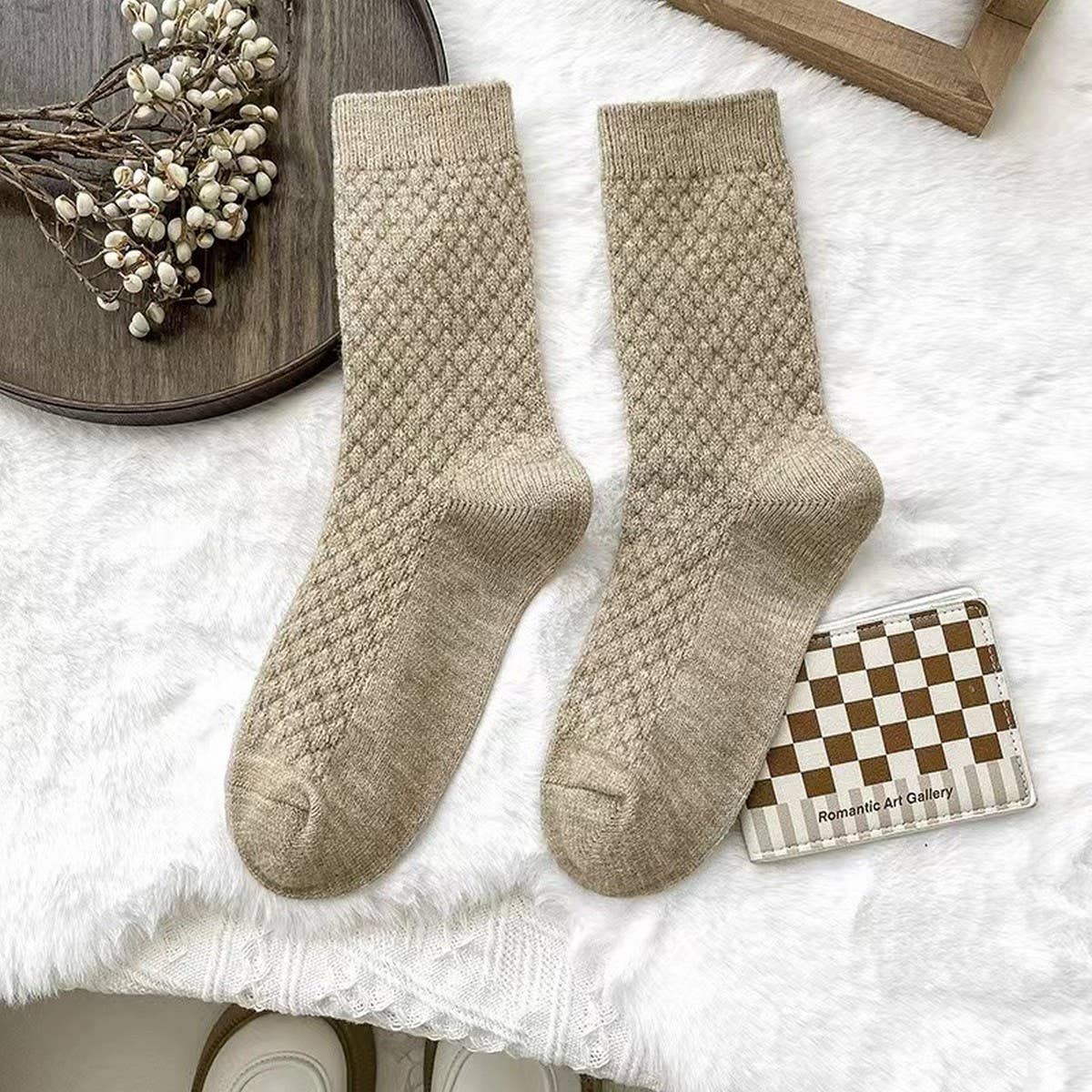 Cozy Knit Crew Socks