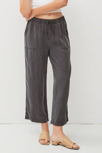 Tencel Drawstring Wide Leg Pants