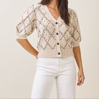 Diamond Short Sleeve Cardigan