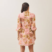 Tropical Belted Shirt Dress