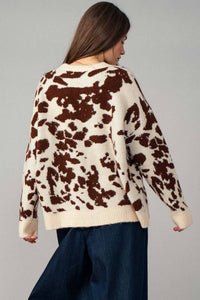 Cow Print Sweater
