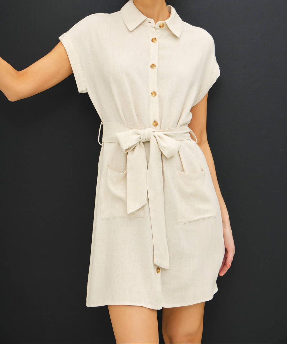 Coastal Linen Shirt Dress