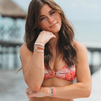 K'lani x Roxy Pink Tropics- Hair Tie Bracelet