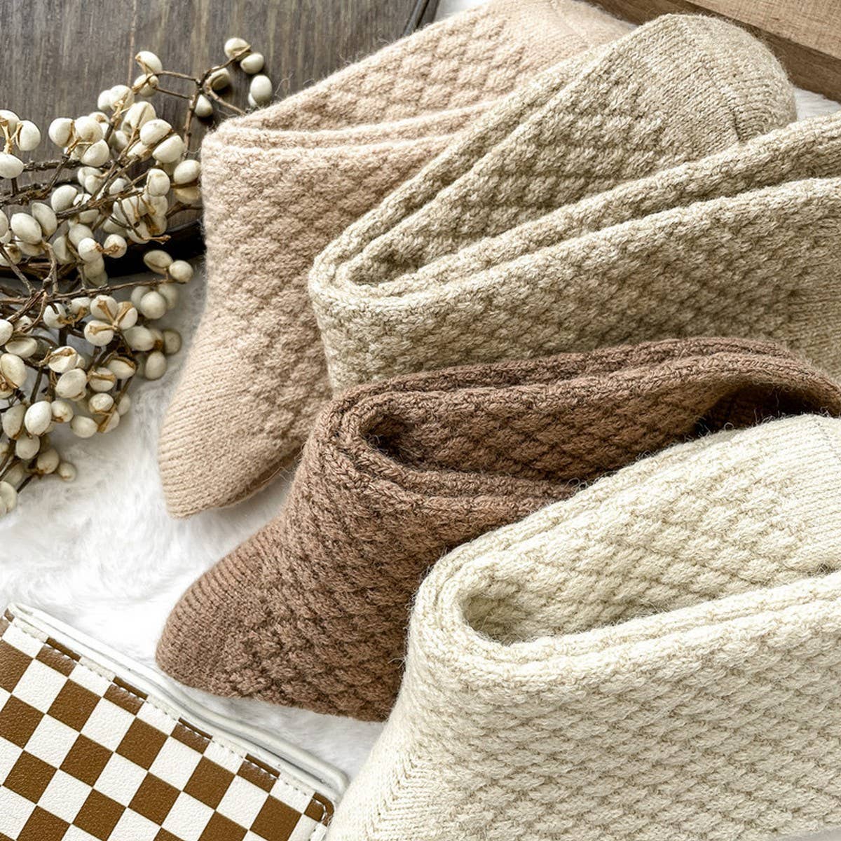 Cozy Knit Crew Socks
