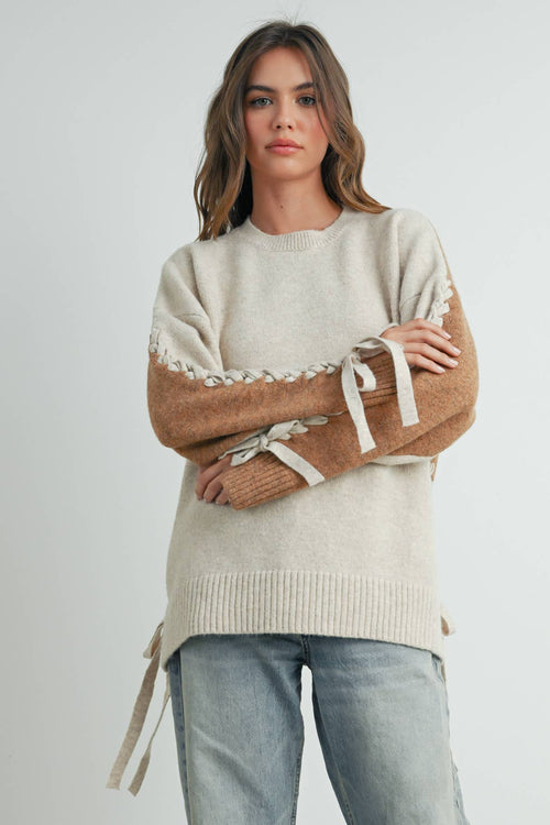 Mocha Ribbon Sweater