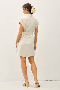 Coastal Linen Shirt Dress