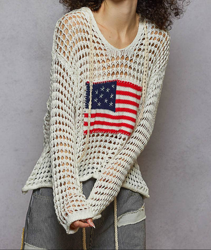 American Flag Lightweight Hoodie