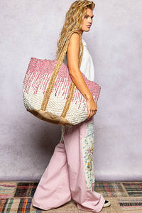 Woven Boho Tote Bag