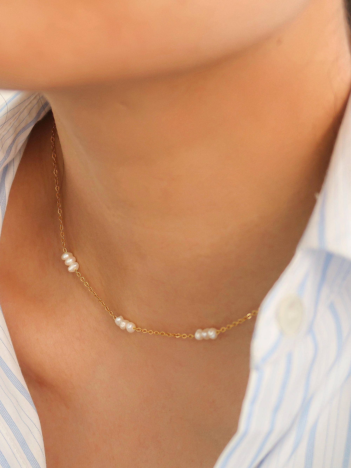Leilani-Multi Pearl Choker