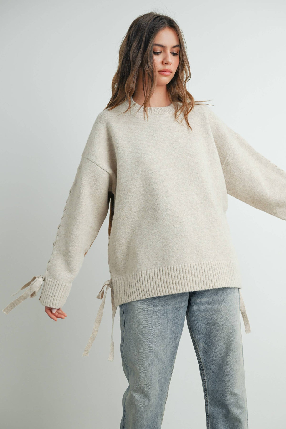 Mocha Ribbon Sweater