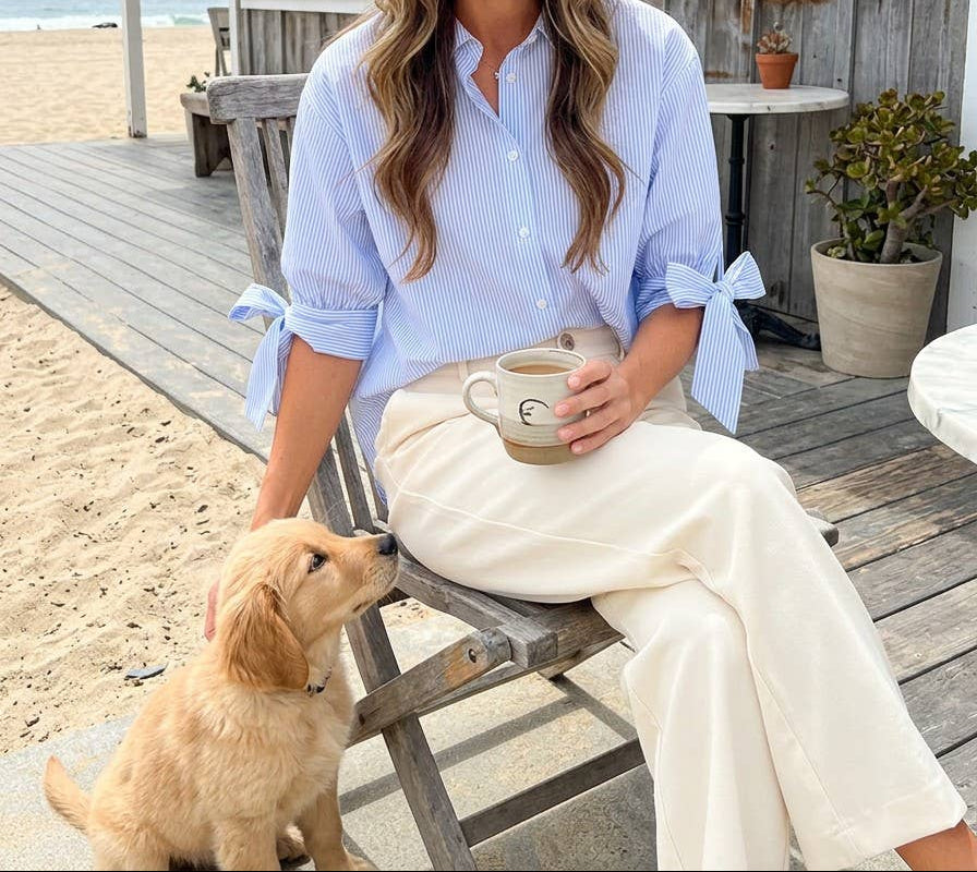 Coastal Charm Blouse - Blue