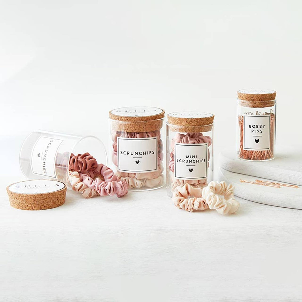 Satin Scrunchies Jar - Blush Combo