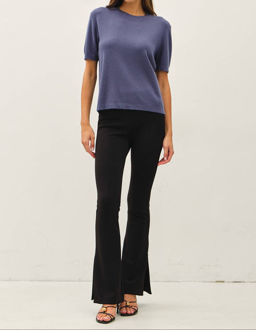 Annie Blue Short Sleeve Sweater