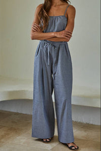 Striped Wide Leg Jumpsuit