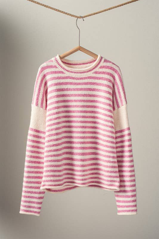 Striped Knit  Sweater