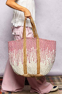 Woven Boho Tote Bag