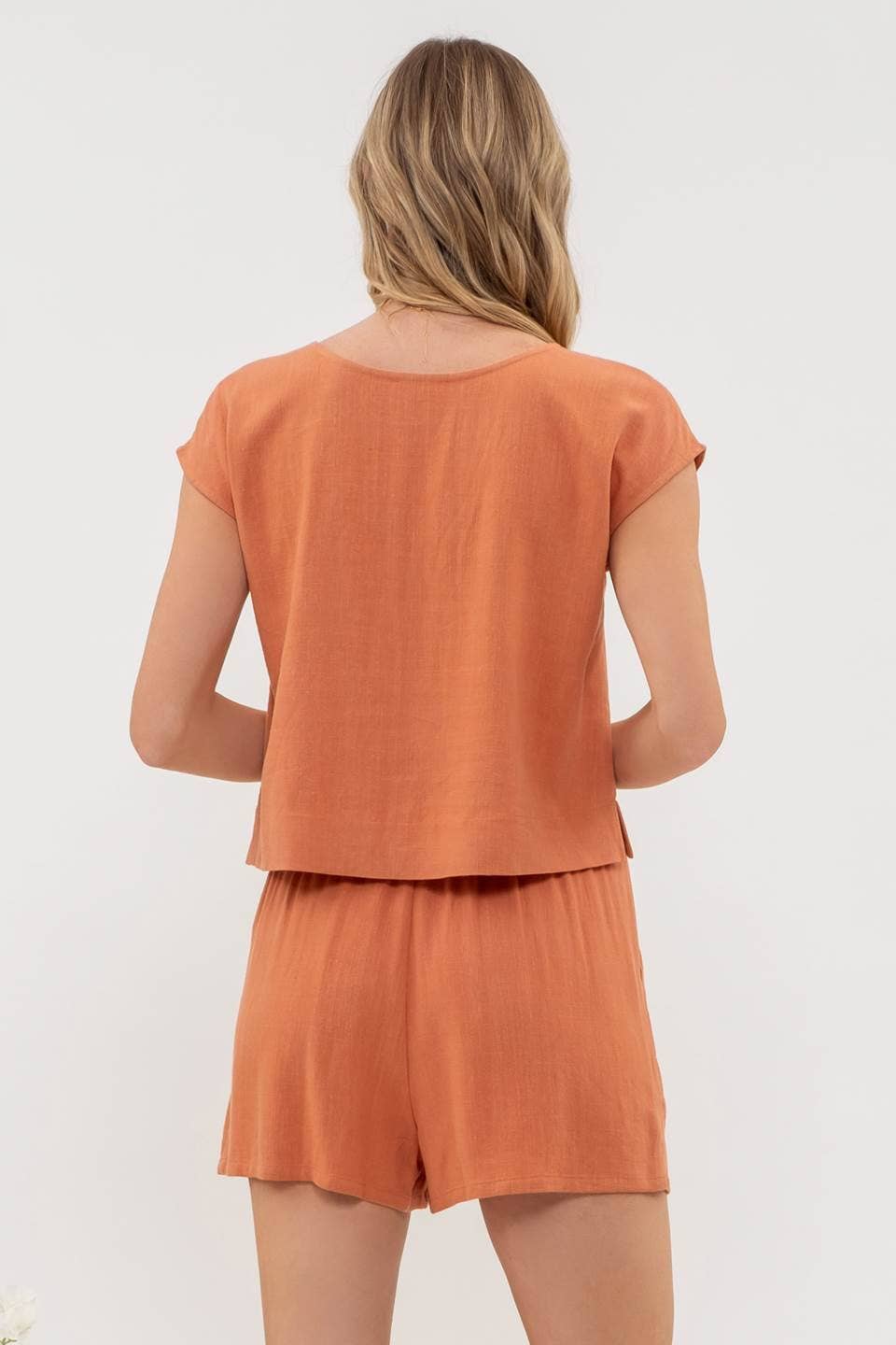 LINEN BLEND TERRACOTTA SET