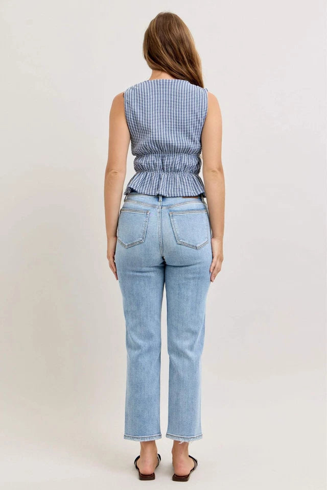 Judy Blue High Waist Ankle Straight Jeans