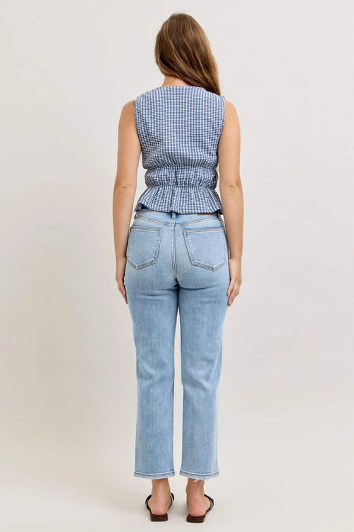 Judy Blue High Waist Ankle Straight Jeans